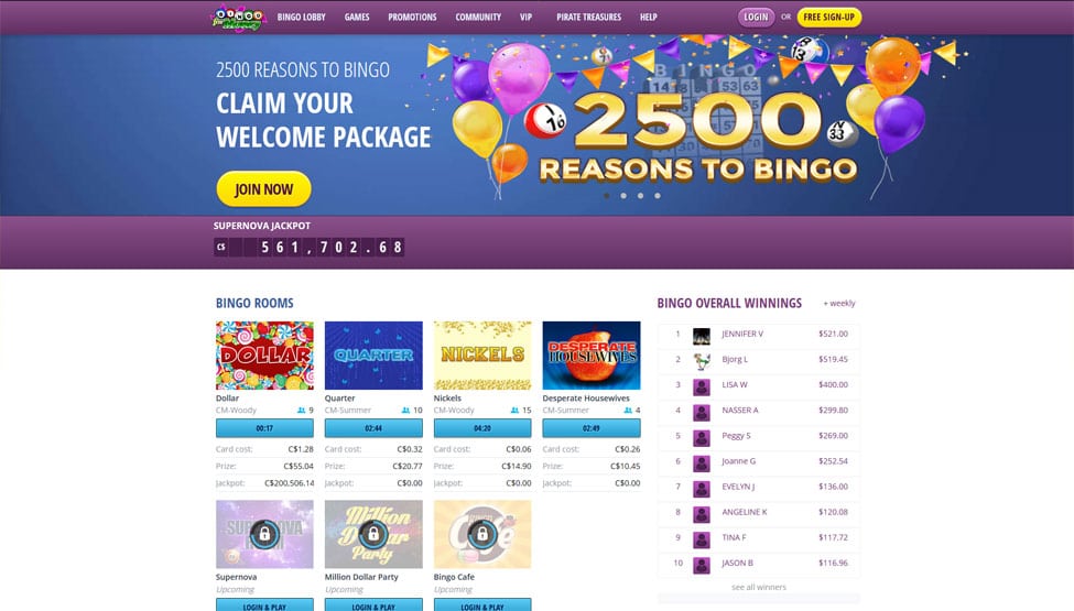 Bingo for Money – get a $25 no deposit welcome bonus games and lobby